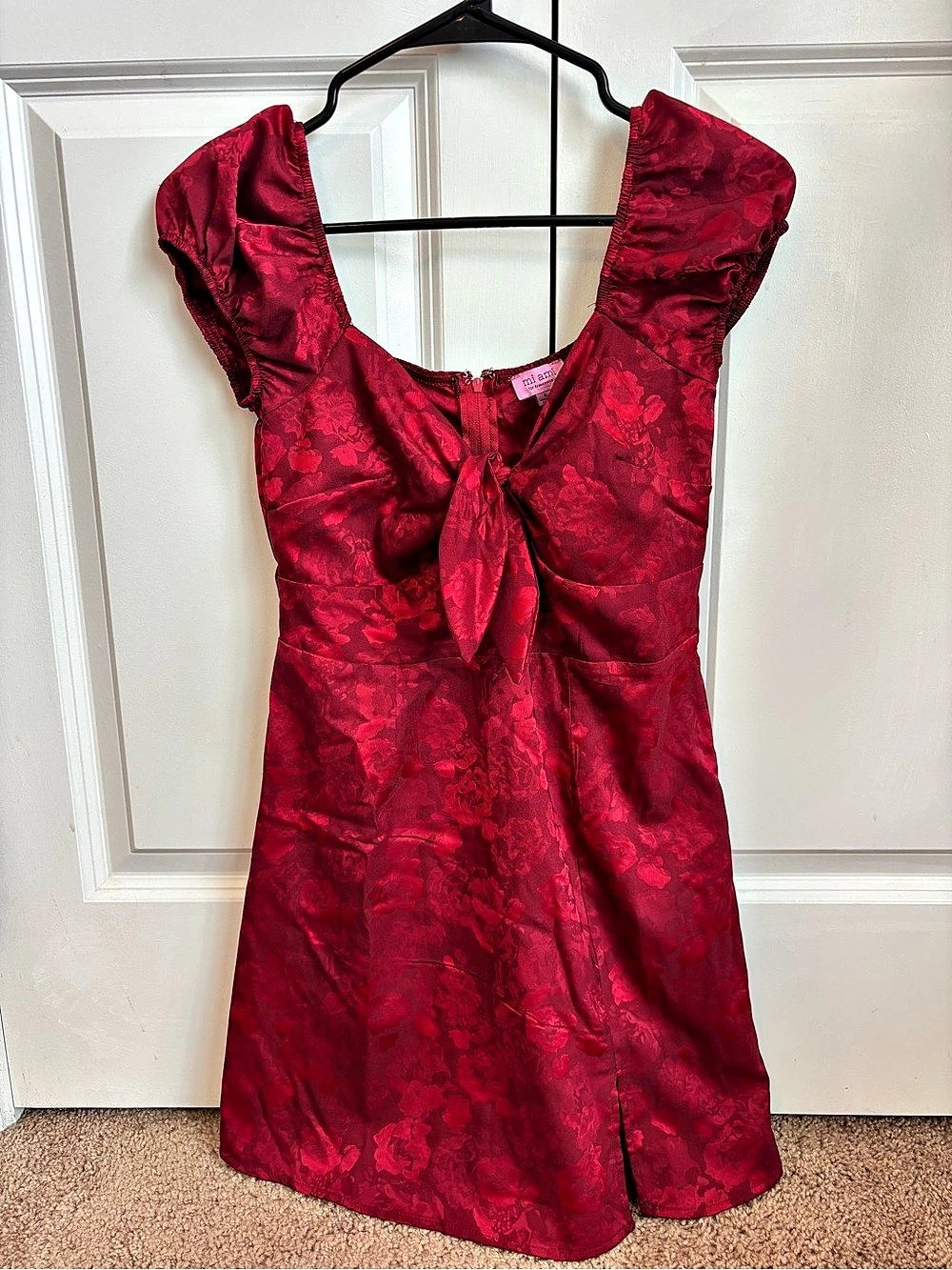mi ami Floral Mini Dress in Red Size Small Like New